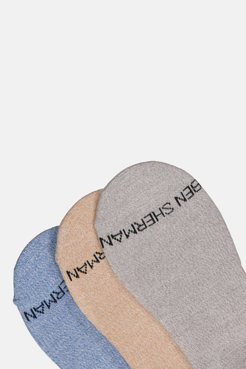 Ben Sherman Men 6 Pairs Brand Logo No Show Cut Socks, Multicolor  - Image 3