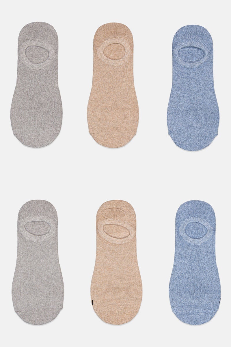 Ben Sherman Men 6 Pairs Brand Logo No Show Cut Socks, Multicolor - Image 4