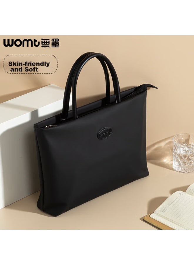 Womt Womo Laptop Bag For Women, Handheld Briefcase, 13.3/14 Inch Laptop Bag Compatible With Apple, Huawei, Xiaomi, Lenovo Xiaoxin, Thinkpad, Asus, Dell, Hp, Microsoft - Image 1