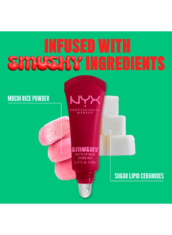 NYX PROFESSIONAL MAKEUP Smushy Matte Lip Balm, Soft Diffused Color, Matte FinishSqueeze N' Sizzle - Image 5