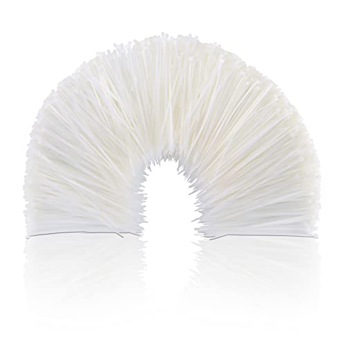 Boacua 8 Inch Zip Cable Ties (1000 Pieces), Self-Locking Premium Nylon Cable Wire Ties,Heavy Duty White, for Indoor and Outdoor by Boacua - Image 1