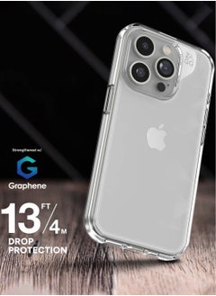ZAGG Crystal Palace iPhone 15 Pro Case Cover with Graphene Tech 13 Feet Drop Protection - Clear  - Image 2