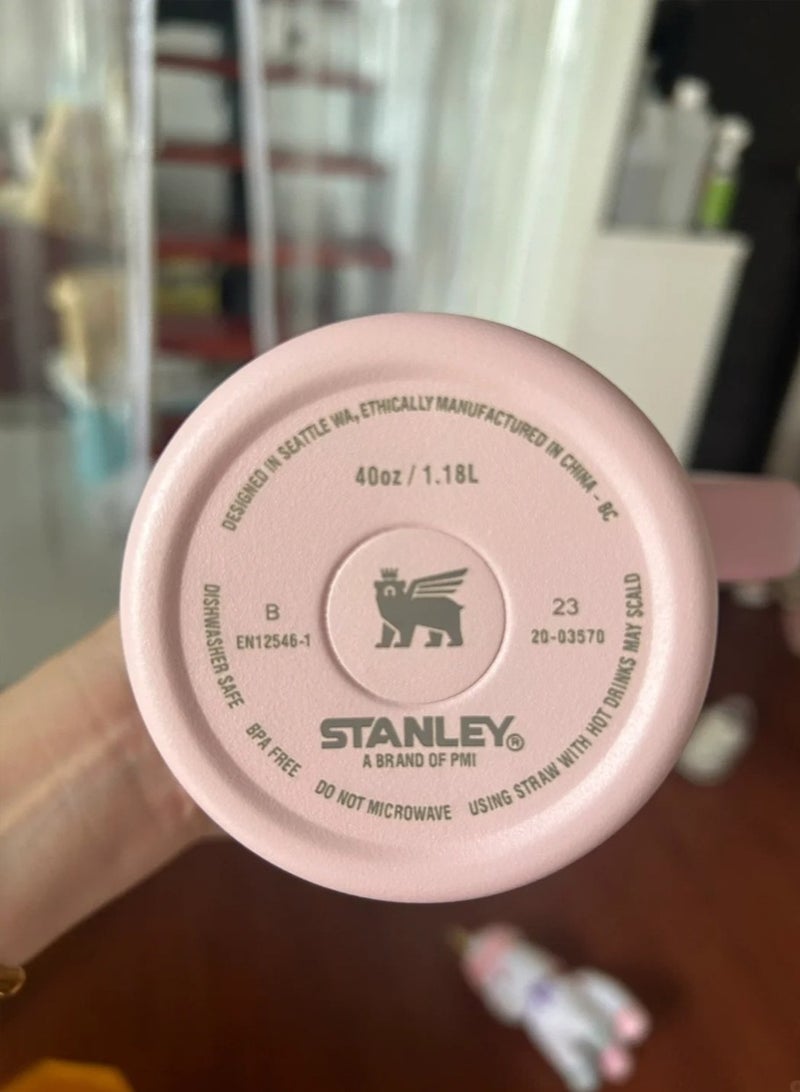 Stanley Quencher H2.0 FlowState Stainless Steel Vacuum Insulated Tumbler with Lid and Straw for Water, Iced Tea or Coffee, Smoothies and More, 40 Ounces Stainless Steel - Image 3