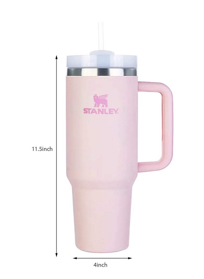Stanley Quencher H2.0 FlowState Stainless Steel Vacuum Insulated Tumbler with Lid and Straw for Water, Iced Tea or Coffee, Smoothies and More, 40 Ounces Stainless Steel - Image 5