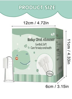 Super ZYouth 102PCS Baby Tongue Cleaner, Newborn Oral Cleaner, Infant Toothbrush, Mouth Cleaner for 0-36 Months Baby with One Finger Toothbrush  - Image 2