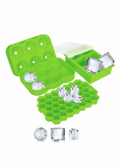 Y&D 3 Pack Ice Tray with Lid Freezer  - Image 1
