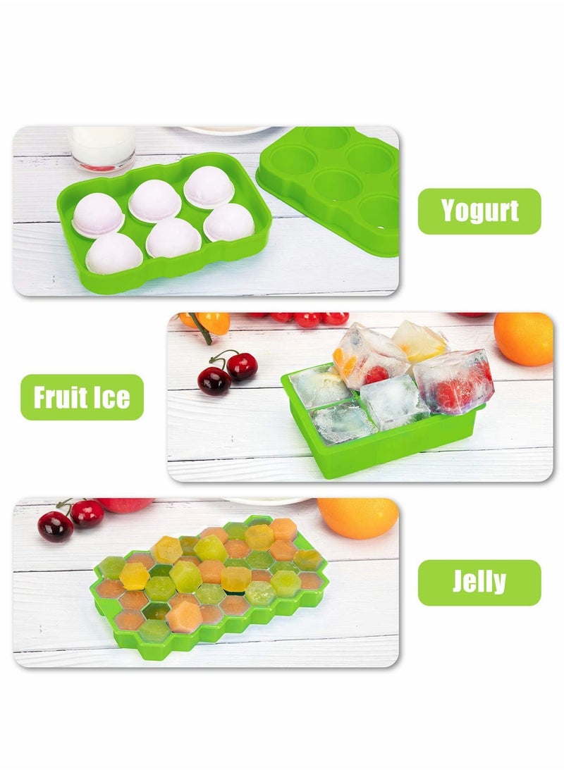 Y&D - 3 Pack Ice Tray with Lid Freezer - Image 1