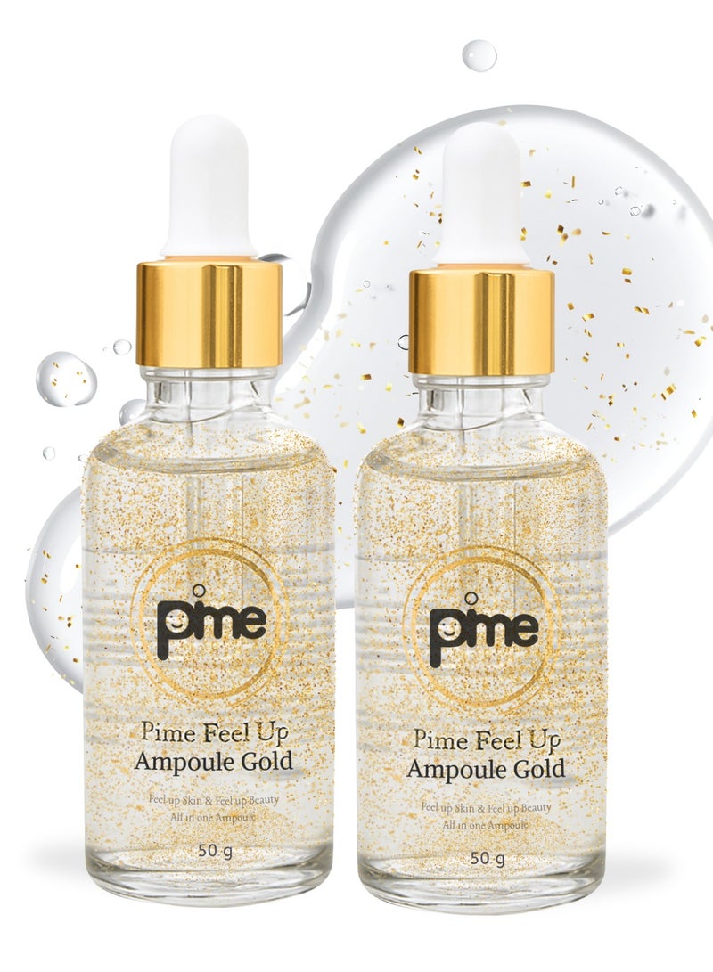 pime Niacinamide & Peptide Face Serum 50g x2 with 24K Gold – Korean Anti-Aging Essence for Acne-Prone Skin, Dark Spots, Firming & Brightening - Image 1