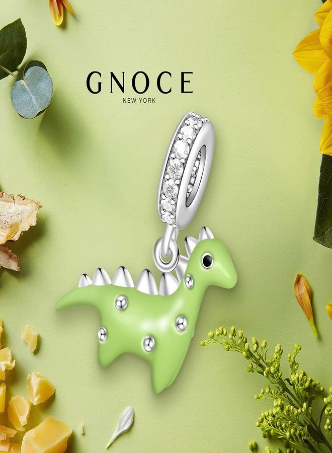 GNOCE Sterling Silver Dinosaur Pendant Charm Fit Bracelet/Necklace for Women (Purple Dinosaur) - Image 2