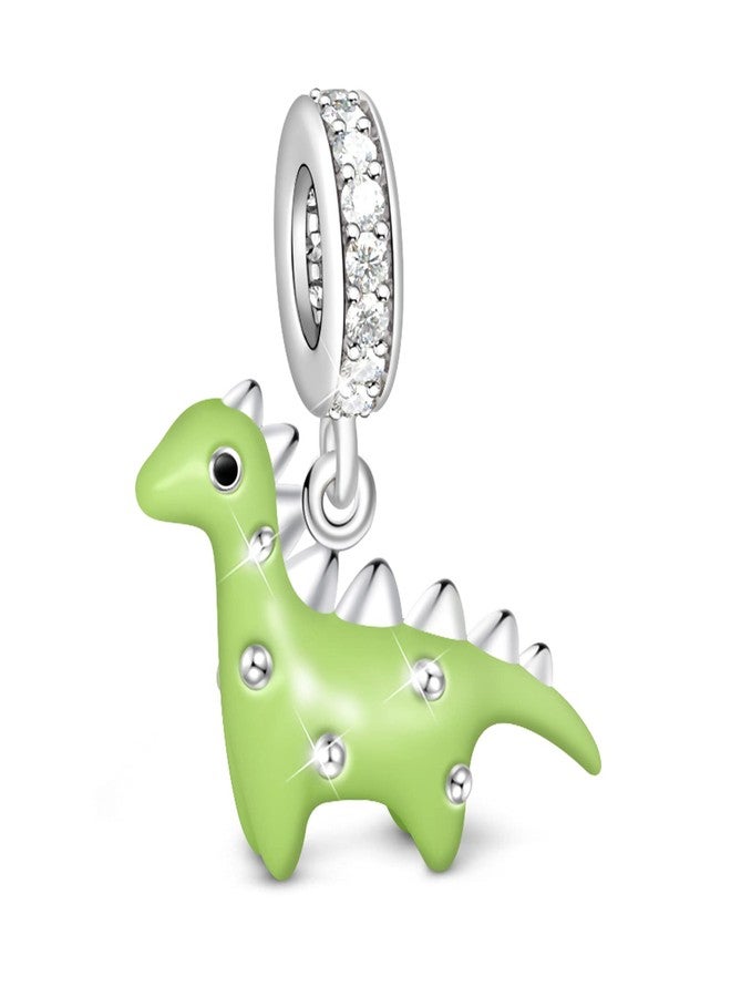 GNOCE Sterling Silver Dinosaur Pendant Charm Fit Bracelet/Necklace for Women (Purple Dinosaur) - Image 1