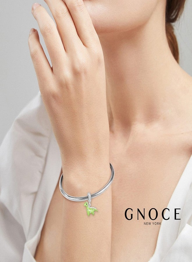 GNOCE Sterling Silver Dinosaur Pendant Charm Fit Bracelet/Necklace for Women (Purple Dinosaur) - Image 5
