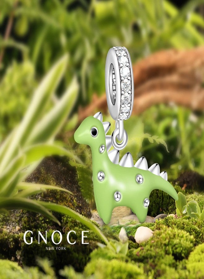 GNOCE Sterling Silver Dinosaur Pendant Charm Fit Bracelet/Necklace for Women (Purple Dinosaur) - Image 3