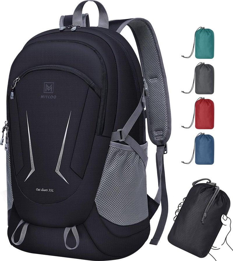 MIYCOO Backpack - Ultra Lightweight Packable Backpack for Travel Camping, Hiking Back Pack Waterproof Foldable Daypack for Men Women Black - Image 1