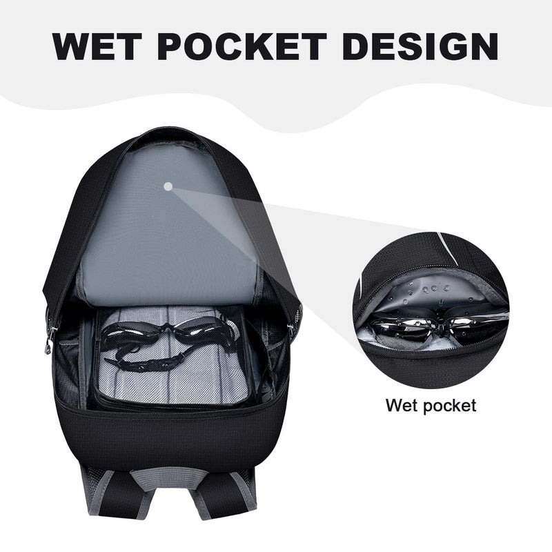 MIYCOO Backpack - Ultra Lightweight Packable Backpack for Travel Camping, Hiking Back Pack Waterproof Foldable Daypack for Men Women Black - Image 2