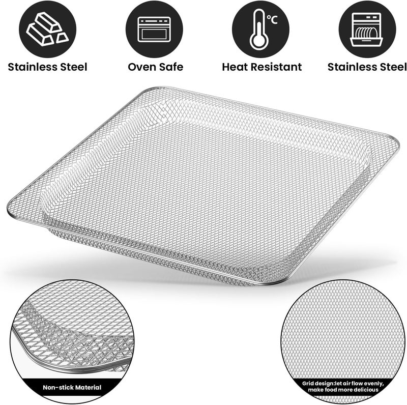 SettleDown Replacement Air Fryer Basket for Ninja Foodi SP101 Air Fry Oven，Air Fryer Basket for Ninja Foodi Air Fryer Accessories,Stainless Steel Tray for Ninja Foodi SP100, SP101B1, SP101C - Image 5