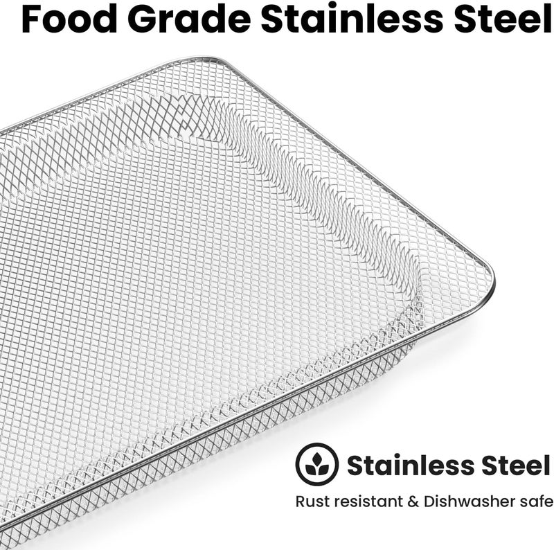 SettleDown Replacement Air Fryer Basket for Ninja Foodi SP101 Air Fry Oven，Air Fryer Basket for Ninja Foodi Air Fryer Accessories,Stainless Steel Tray for Ninja Foodi SP100, SP101B1, SP101C - Image 4