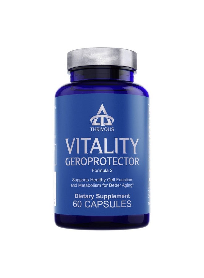 Thrivous Vitality - Enhance Cell & DNA Function for Better Aging - Advanced Natural Geroprotector Supplement: Berberine, Milk Thistle, CoQ10, Mirtoselect Blueberry Anthocyanin - 60 Capsules - Image 1