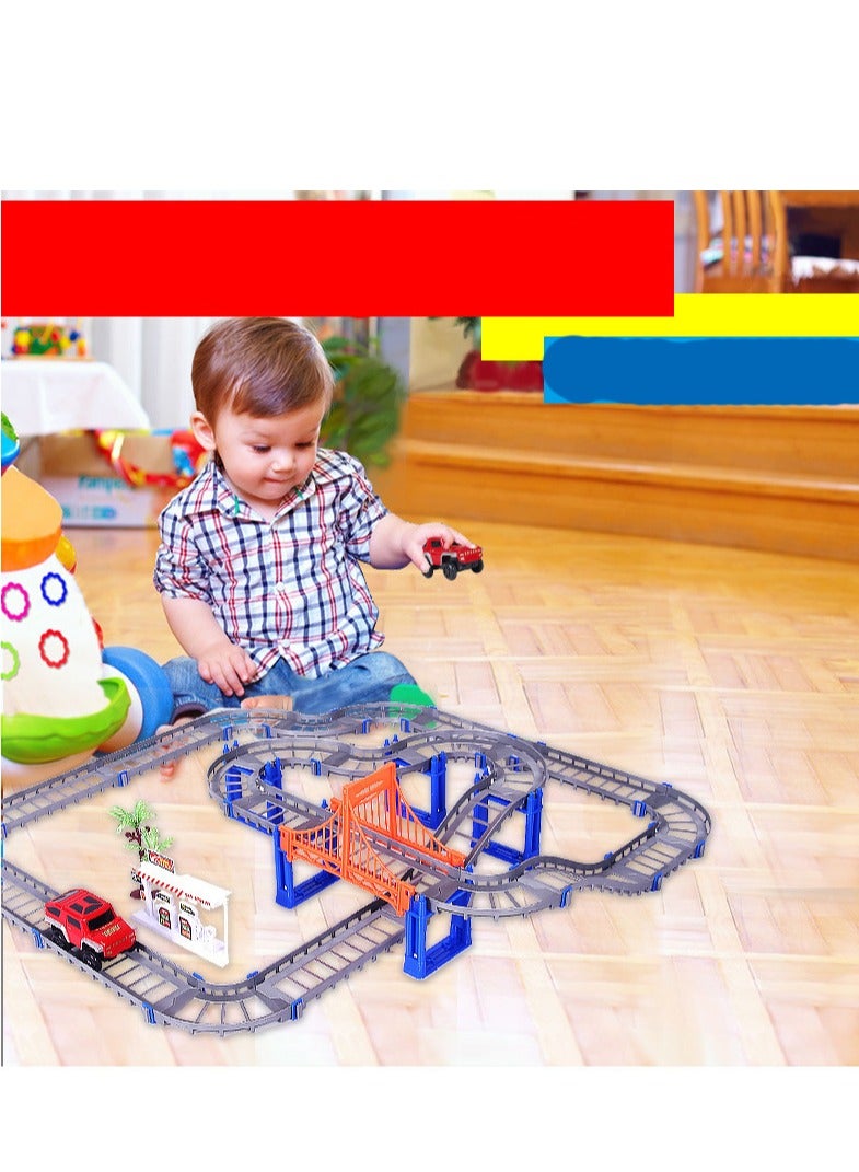Electric Train Track Playset for 3 4 5 Years Old Kids, Boys and Girls  - Image 1
