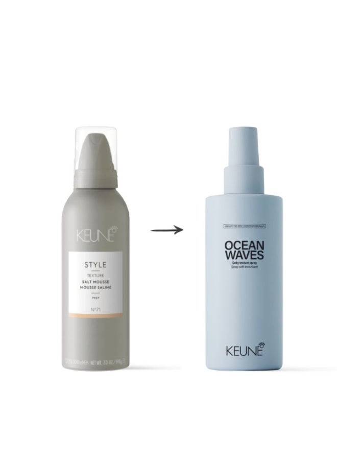 كين بخاخ كيون أوشن ويفز - سابقاً رغوة الملح رقم 71 للشعر الكيرلي، الويفي، الناعم والخفيف - Image 1