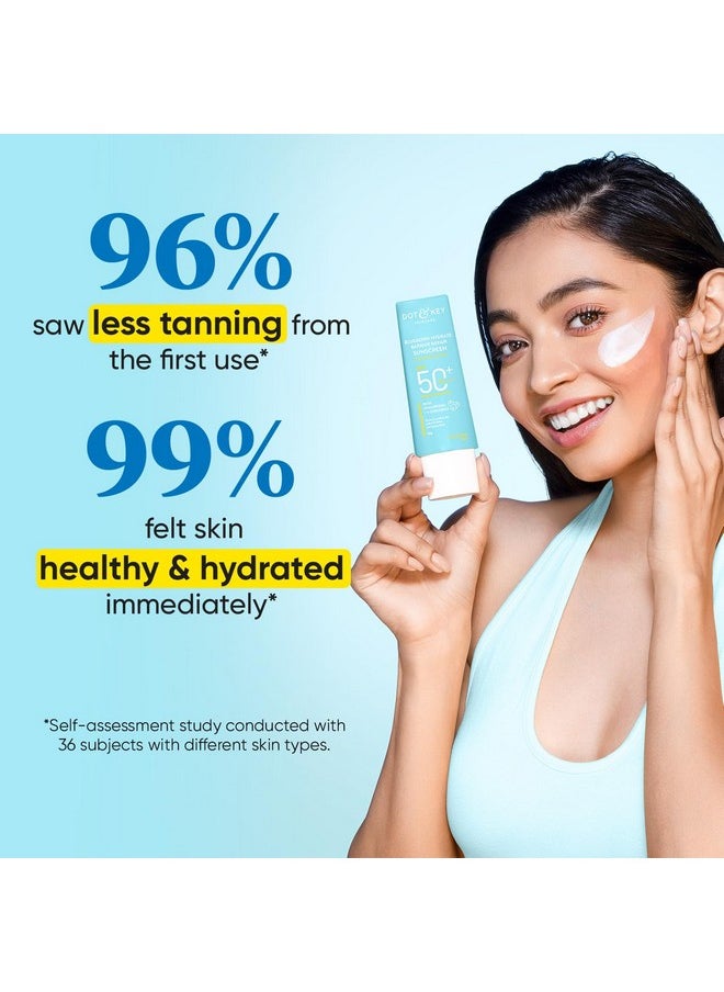 Dot & Key - Dot&Key Blueberry Hydrate Barrier Repair Sunscreen Spf 50+Pa++++|For Dry&Sensitive Skin|Non Greasy Finish|No White Cast|Uv&Blue Light Protection|Broad Spectrum|For Women&Men|50G 1 Count - Image 1