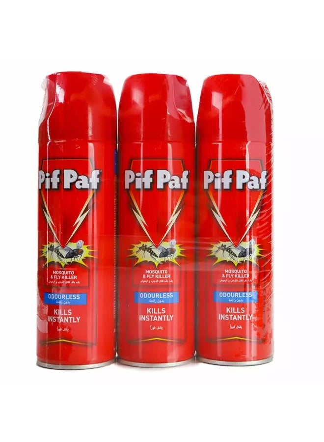 Pif Paf Power Gard Mosquito and Fly Killer Spray Kills Instantly 3X300ml - Image 1