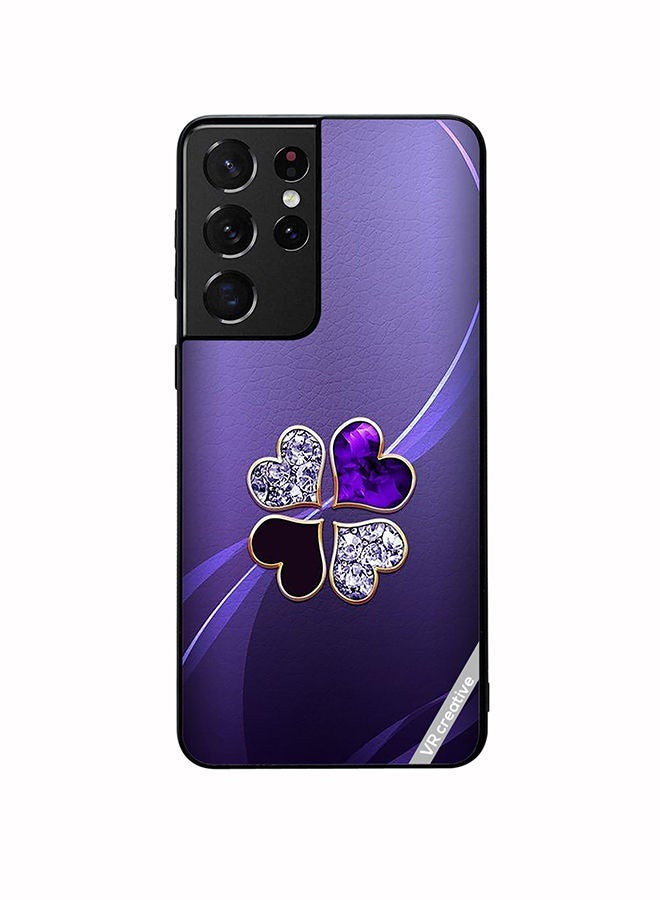 VR CREATIVE Protective Case Cover For Samsung Galaxy S21 Ultra 5G Heart Design Design Multicolour - Image 1