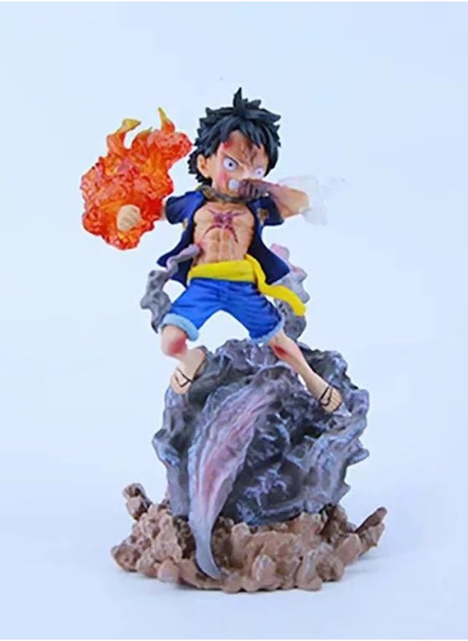 One Piece One Piece Gear 2 Fire Fist Luffy Action Figure Decorative Resin Sculpture Home Decor Statue, Art Figurine Home Ornament Decoration for Office, Living Room, Bedroom, Book Shelf, TV Cabinet, Desktop  - Image 4