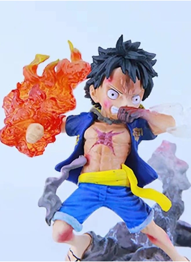 One Piece One Piece Gear 2 Fire Fist Luffy Action Figure Decorative Resin Sculpture Home Decor Statue, Art Figurine Home Ornament Decoration for Office, Living Room, Bedroom, Book Shelf, TV Cabinet, Desktop  - Image 2