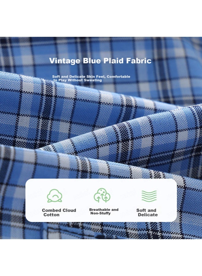 Mqdmini Girls' Spring Cargo Plaid Pants Children's Outdoor Camping Woven Casual Trousers - Image 3