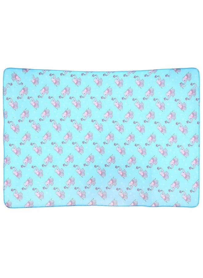 AHC Printed Dry Sheets For Baby Medium Size Soft |Comfortable |Extra Absorbency|Fast Dry (100X70 Cm, Blue, Elephant Print) - Image 3
