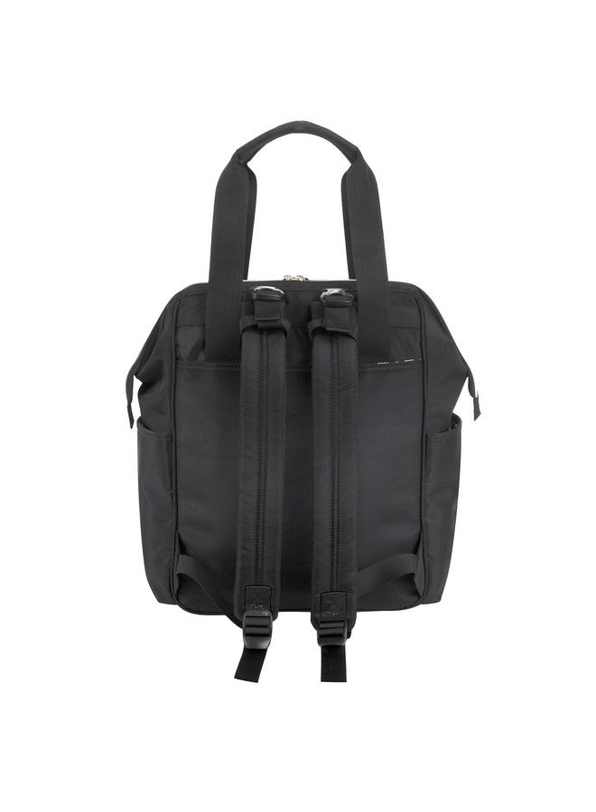 Baby Essentials Quilted Backpack Diaper Bag Tote with Changing Pad, Stroller Straps, Insulated Bottle Compartment (Midnight Black)  - Image 4