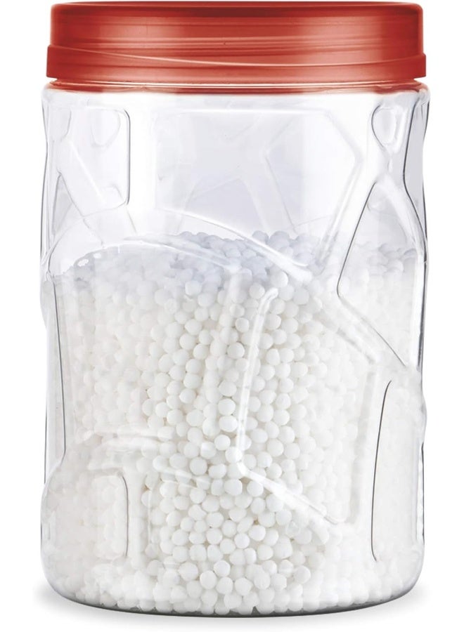 Milton Vitro Storage Jar & Canister Set of 24 – Food-Grade PET Plastic, 300 ml (6 pcs), 700 ml (6 pcs), 1.4 L (6 pcs), 2 L (6 pcs), Air-Tight, Stackable Containers for Grains, Pulses & Dry Fruits - Image 4