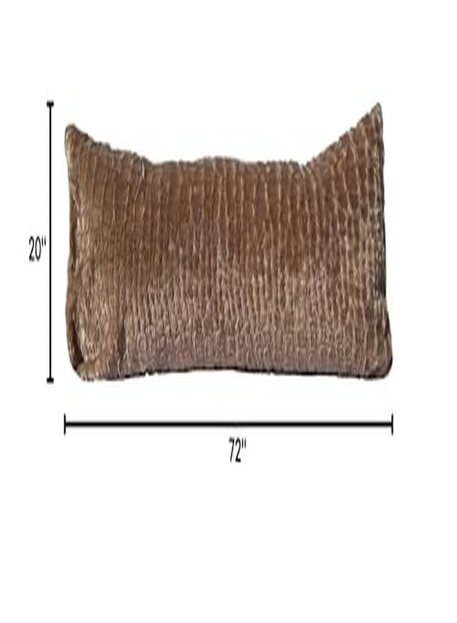 Pillowtex Soft Fawn Plush Body Pillow Cover 20x72 - Fluffy Pillow Sham with Zipper Closure, Double Sided Fuzzy Decorative Bed Pillowcase for Long Pillows - Image 4