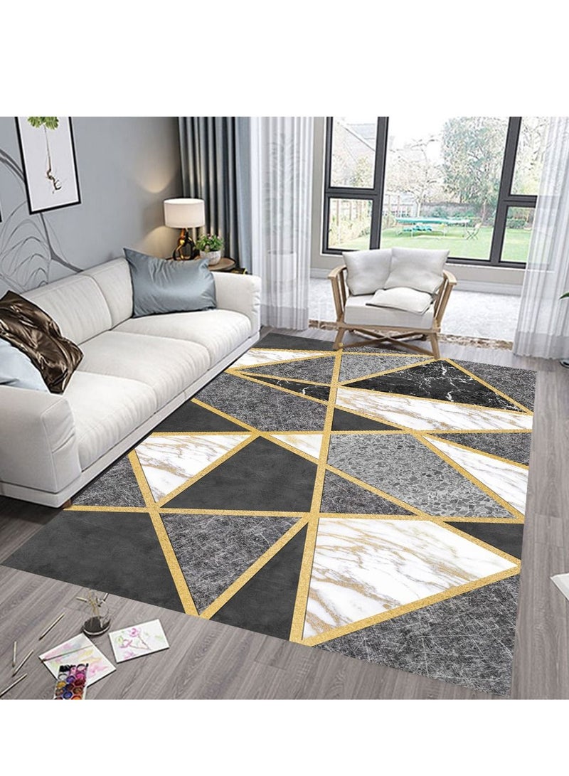 Sharpdo سجادة منطقة سجاد غرفة المعيشة غرفة النوم سجاد وسادات مستطيل بساطة لمسة ناعمة سجادة 140*200 سم - Image 1