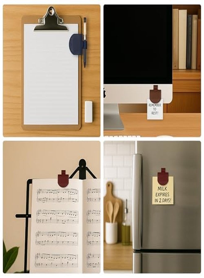 SESENSE Magnetic Pen Holder for Notebook - 3 Pcs Leather Magnetic Bookmarks Holder for Reading Women, Book Lover Gifts for Bookish, Standard Size - Image 5