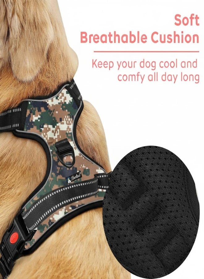 Berlin's PET ACCESSORIES Berlin's Reflective Dog Harness with Leash, No-Pull Adjustable Belt Vest for Small, Medium & Large Dogs, Escape-Proof, Padded Training & Walking Harness (Military, Small Dog (4-13 kg)) - Image 2