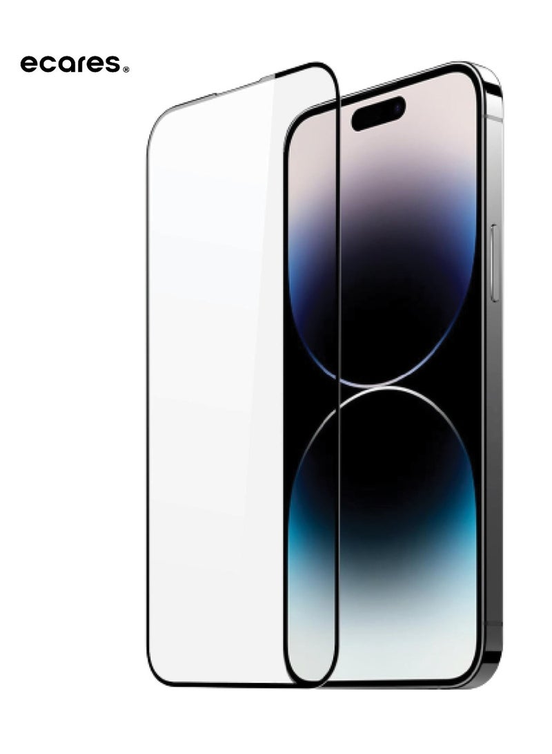ECARES® iPhone 15 Screen Protector, HD Clear, 9H Tempered Glass, Military Grade Protection, Scratch Resistant, Anti-Fingerprint, Full Coverage, Anti Yellowing, Bubble Free, (Pack-1) - Image 1
