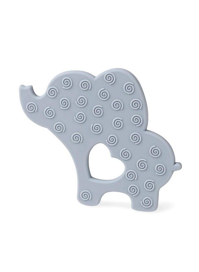 iSweven Teethers For Babies ; Bpa Free Silicone Soft Baby Toys ; Elephant Shaped Baby Gum Molar Chew Toy Relive Long Tooth Pain ; Toodle Teething Pacifier (3 12 Months Grey) - Image 3