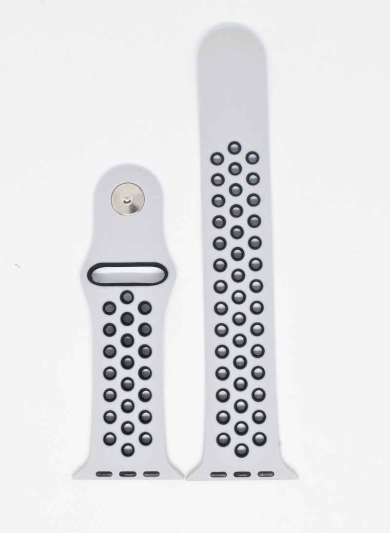 BORTONY Universal 42/44/45mm Silicone Replacement Watch Strap For Apple Series 7/6/5 - Image 2