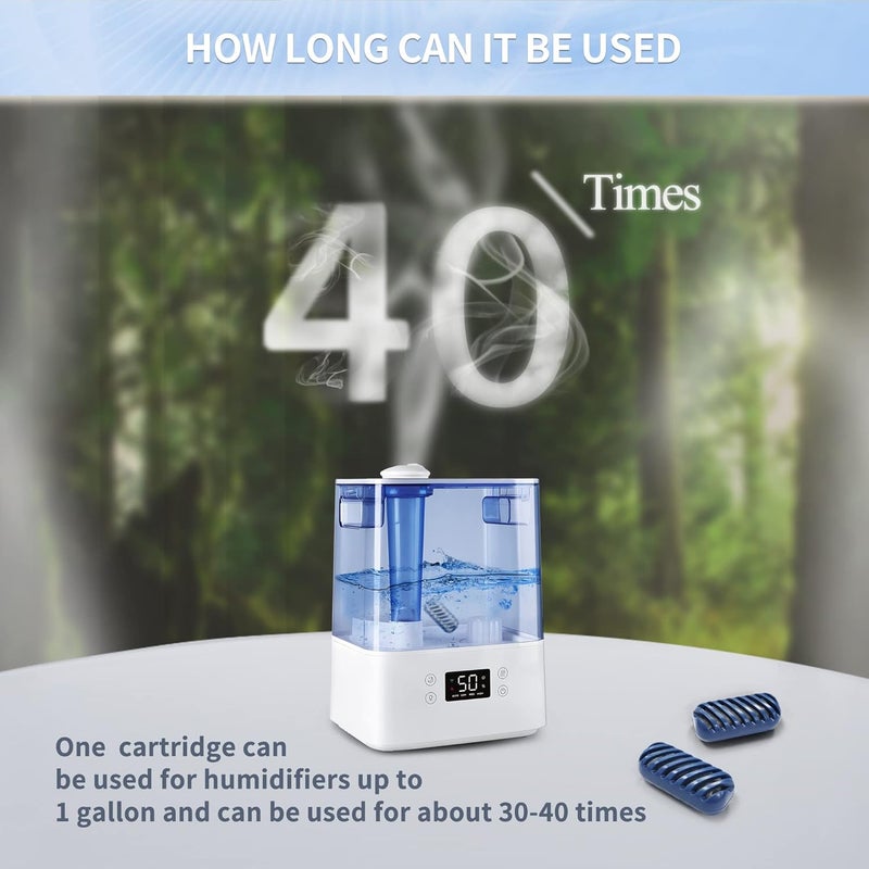 SOMEWAYTOP [Enhance] 20-Pack Demineralization Cartridge for Humidifier Compatible with HoMedics Total-Comfort Ultrasonic Humidifier Demineralizer Tablets Filter Replacement for Water Decalcification, Remove Odor - Image 5