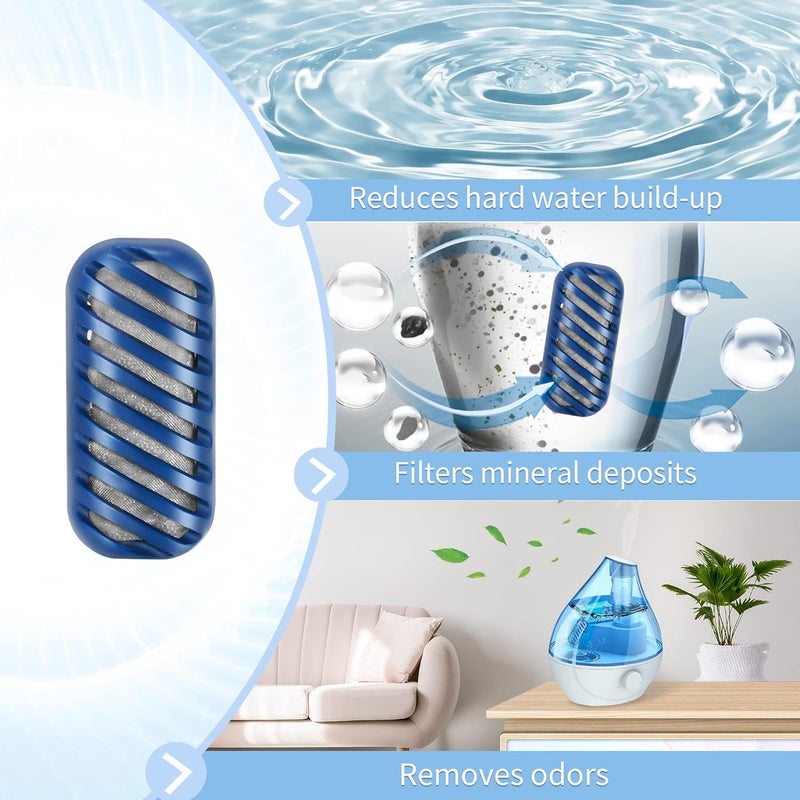 SOMEWAYTOP [Enhance] 20-Pack Demineralization Cartridge for Humidifier Compatible with HoMedics Total-Comfort Ultrasonic Humidifier Demineralizer Tablets Filter Replacement for Water Decalcification, Remove Odor - Image 2