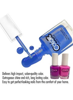 Color Club Neon Cool Nail Lacquer Set Of 3 Nail Polish For Salon Style Nail Manicure And Nail Art Dark Neon Nail Polish Set  - Image 5
