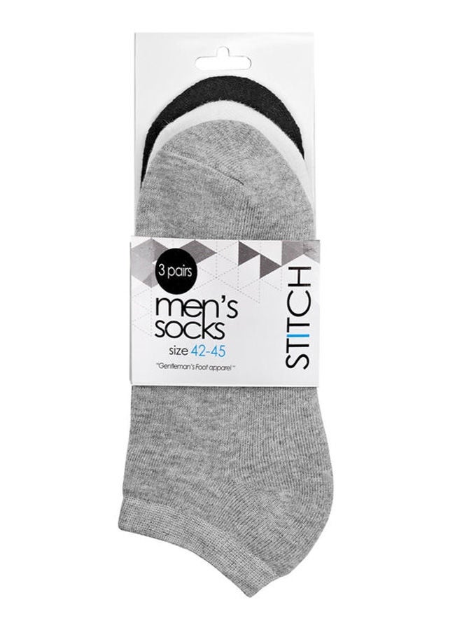 STITCH Men's Pack of 3 Half Terry Ankle Casual Socks - Image 2