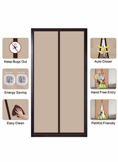 Magnetic Insulated Door Curtain, Thermal Cover Screen Auto Closer Self-Closing Privacy for Air Conditioner Room, Patio, Bedroom-Hands Free - pzsku/ZCAC40A6E9233D9F61AC4Z/45/_/1700047087/c94bcf71-b3e6-4fda-90a5-7b3cbfe98959