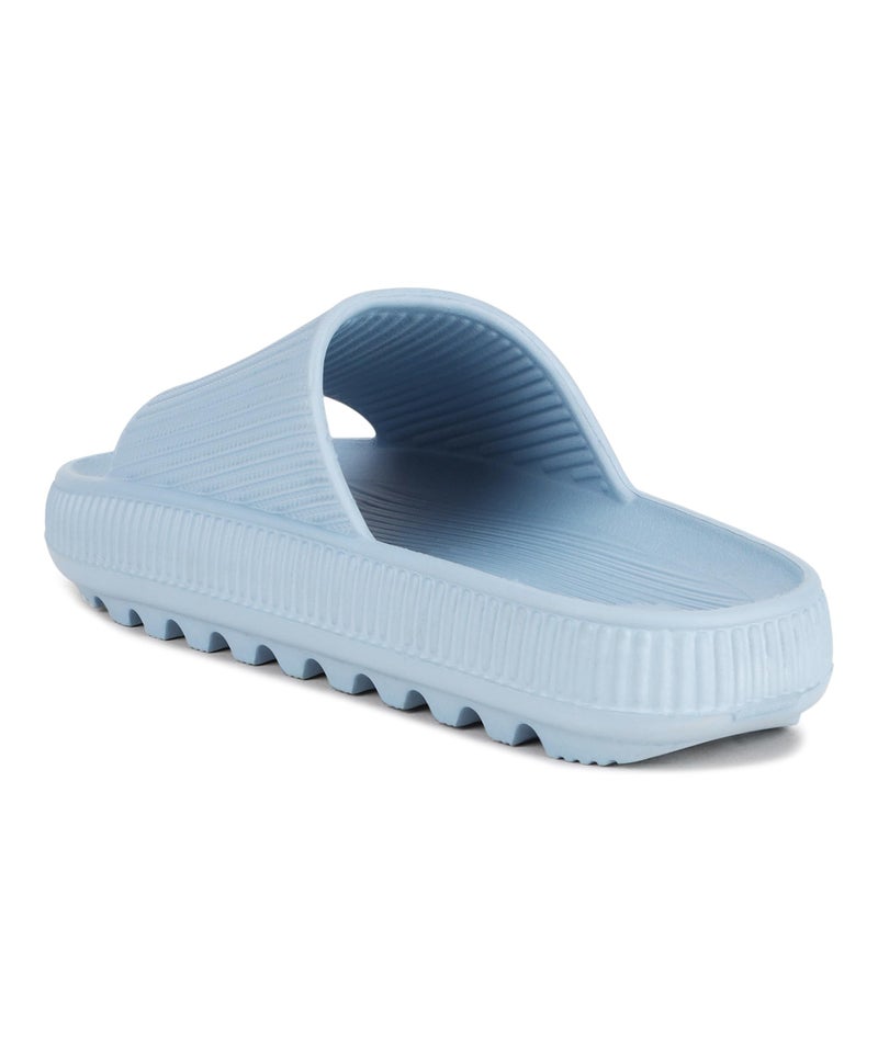 Aqualite NEO-354 Women's Slides Slippers | Slip-On Comfort Flat Base Flipflop Anti-Skid, Lightweight & Easy to Wear | Casual Home & Outdoor Sandals for Women Blue - Image 5