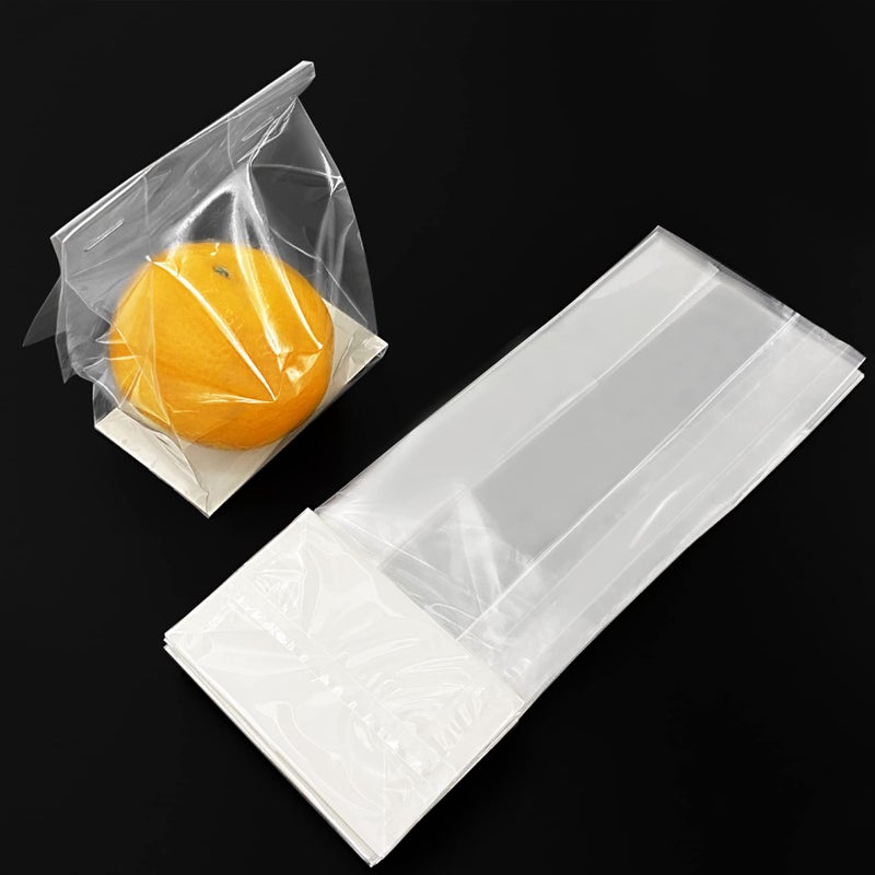 Morepack Gusseted Cellophane Bags,Flat Bottom Cellophane Smore Bags with Paper Insert 50Pcs 3x2x8 Inches (Mini Size) - Image 4