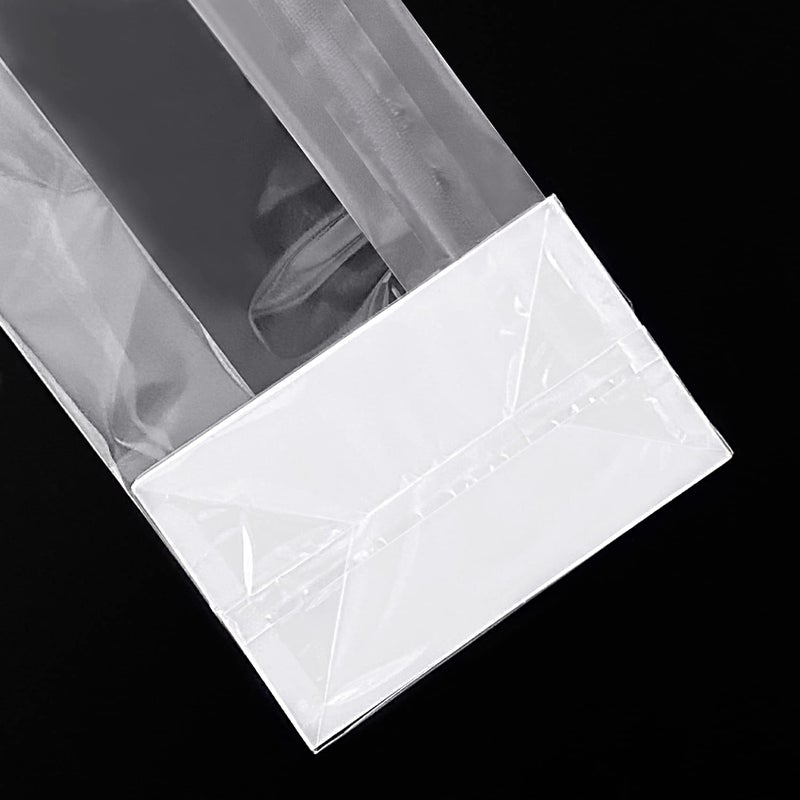 Morepack Gusseted Cellophane Bags,Flat Bottom Cellophane Smore Bags with Paper Insert 50Pcs 3x2x8 Inches (Mini Size) - Image 3