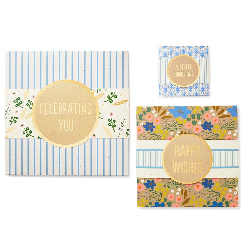 Hallmark Gift Boxes 3Pack Assorted Sizes Flowers and Stripes for Birthdays Bridal Showers Mothers Day Best Friends Gifts for Her Wrapped Treats and Cookies - Image 4