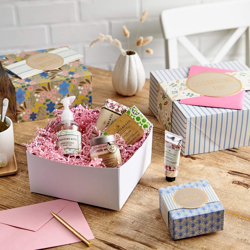 Hallmark Gift Boxes 3Pack Assorted Sizes Flowers and Stripes for Birthdays Bridal Showers Mothers Day Best Friends Gifts for Her Wrapped Treats and Cookies - Image 2