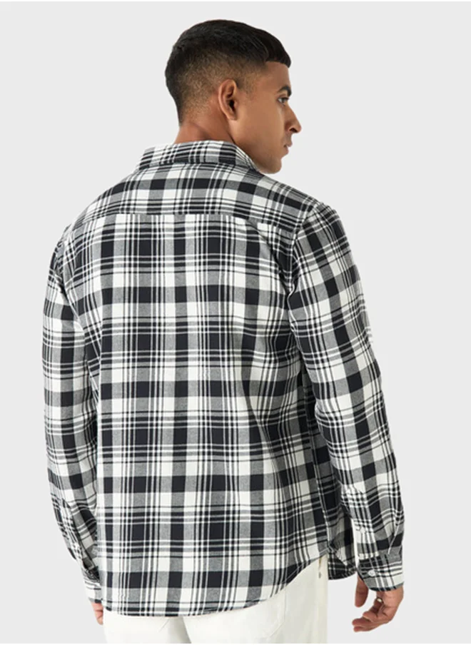 لي كوبر Regular Fit Checked Shirt